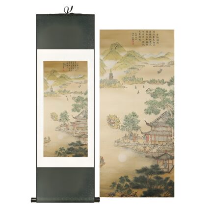 杭州丝绸画中国风礼品织锦画收藏西湖十景杭州特色礼品